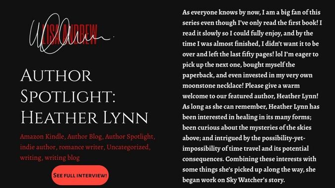 author LISA ANDREWS interviews author Heather Lynn